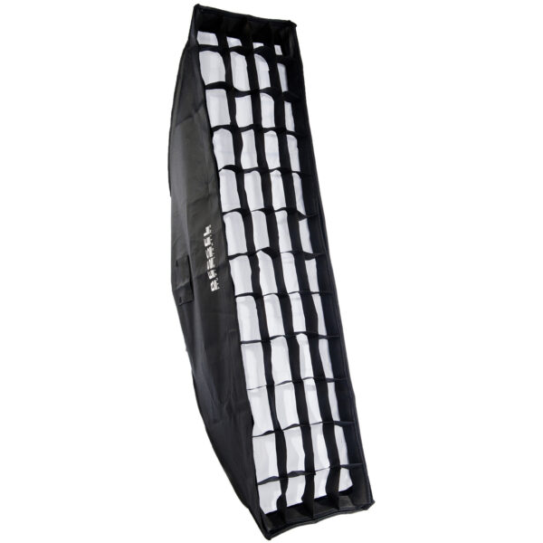 Bessel 120cm x 30cm Silver Strip Softbox with 8cm grid