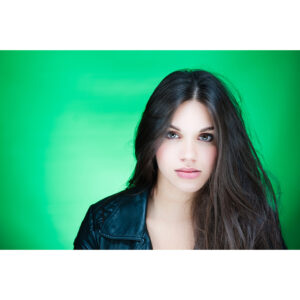 green vinyl backdrop green side in use