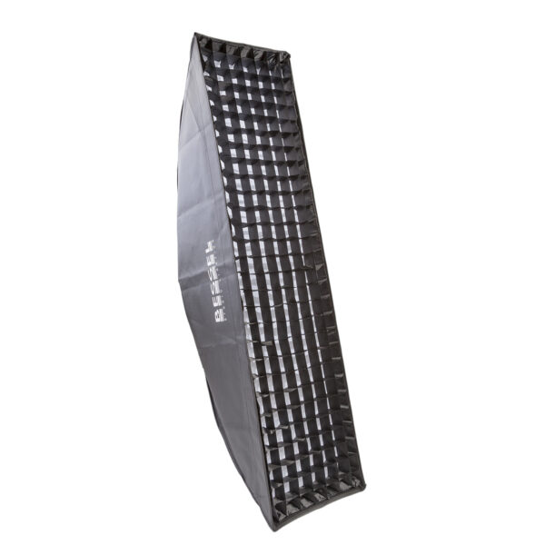 Bessel 120cm x 30cm Silver Strip Softbox with 4cm grid