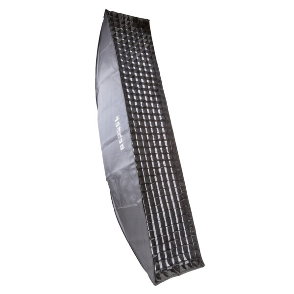 Bessel 160cm x 35cm Silver Strip Softbox with 4cm grid