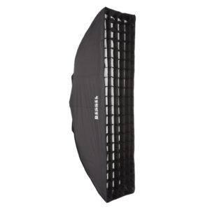 Alternative view of Bessel 150cm x 25cm White Strip Softbox with 6cm grid