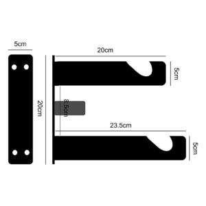 Alternative view of Pair of metal brackets for wall / ceiling mount kit - 2 roll type